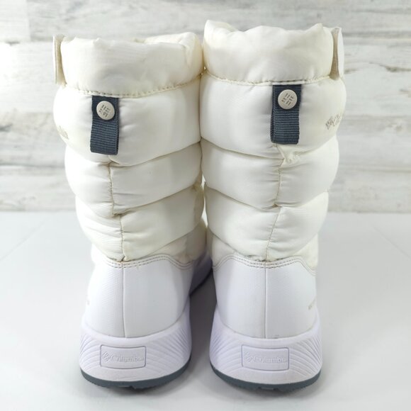 COLUMBIA WOMEN'S SIZE 9 WHITE WATERPROOF BOOTS OMNI-HEAT 200G INSULATION *AS-IS* - Picture 6 of 16